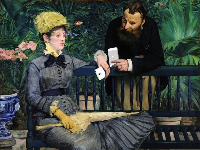 «Всегда в моей руке» (оригинал - «Мадам Мане в Консерватории» от Edouard Manet)