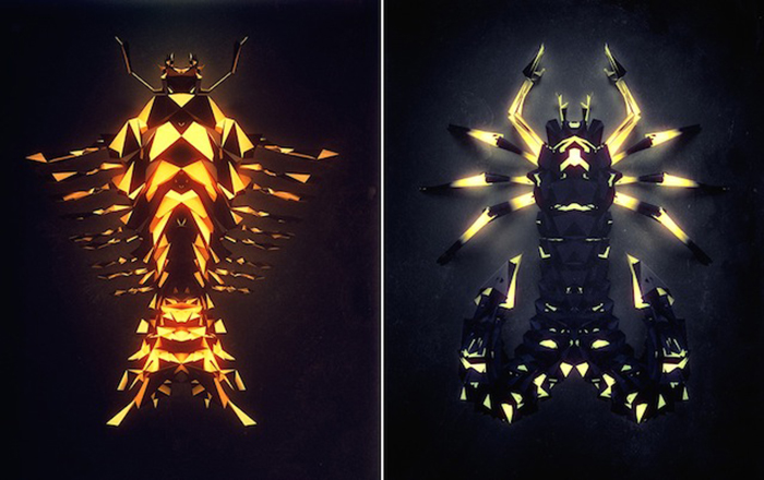 Инопланетные насекомые от иллюстратора Chaotic Atmospheres.