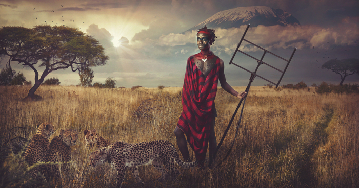 Фото-проект, посвященный африканскому племени Масаи.