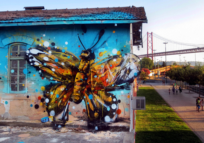 Красочные работы уличного художника из Португалии Bordalo II.