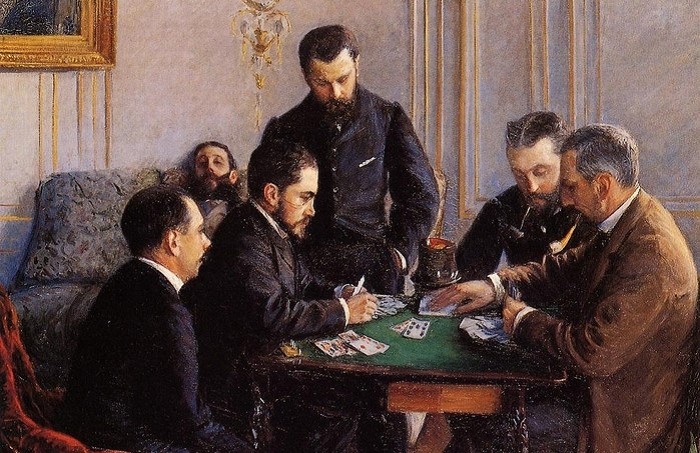 Игра в карты - одно из любимых развлечений в России в XIX веке. | Фото: restoru.ru.