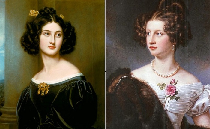 Портреты девушек из Галереи красавиц Людвига I Баварского.