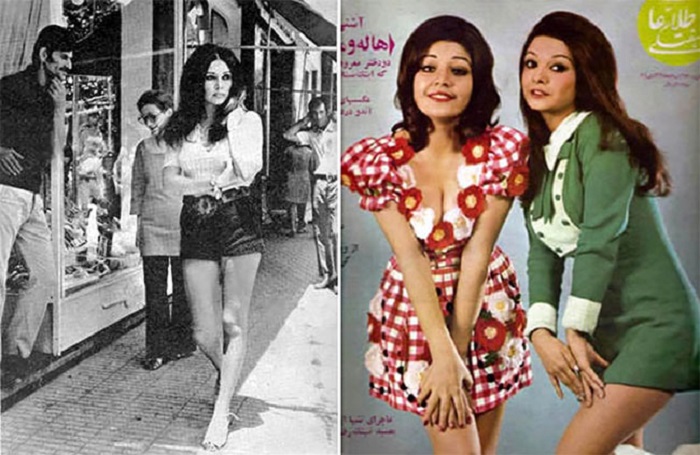 Иранские модницы 1970-х годов. | Фото: celebritymeasurement.net.