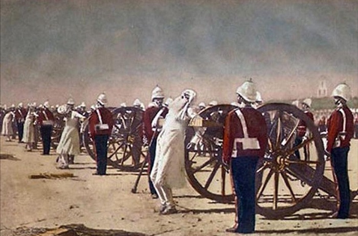 Подавление индийского восстания англичанами, В. Верещагин, 1884 год. | Фото: krasfun.ru.
