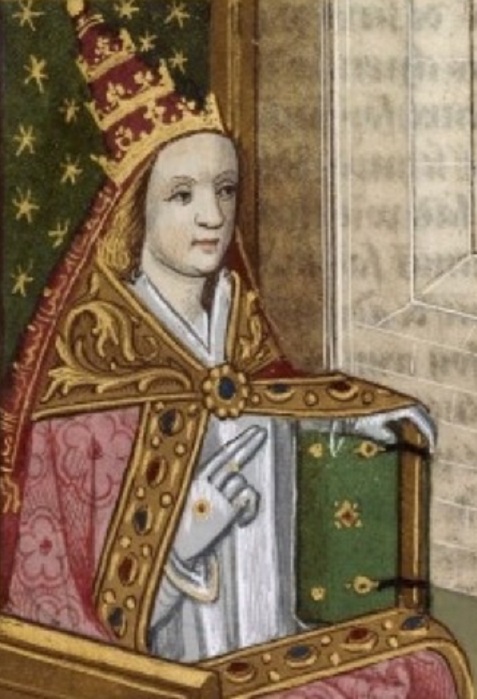Картина с изображением Иоанны в папской тиаре. Около 1560 г.