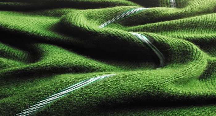 «Ландшафт» из лоскута ткани от Карла Уорнера.