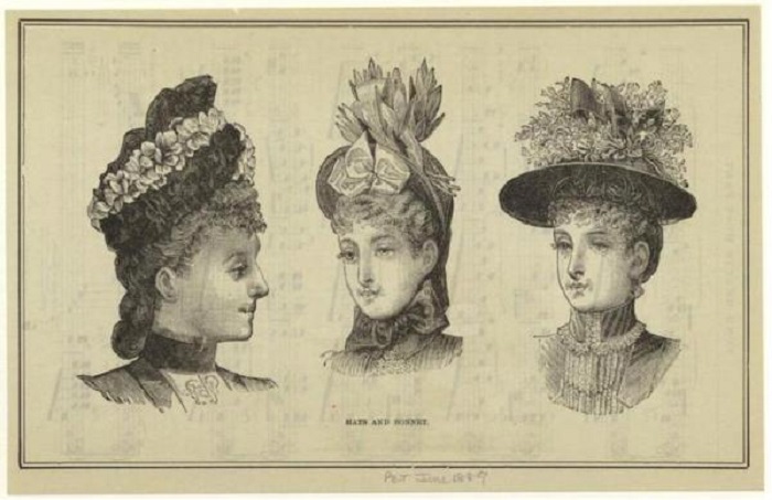 Шляпы, популярные во второй половине XIX века. | Фото: wiki.wildberries.ru.