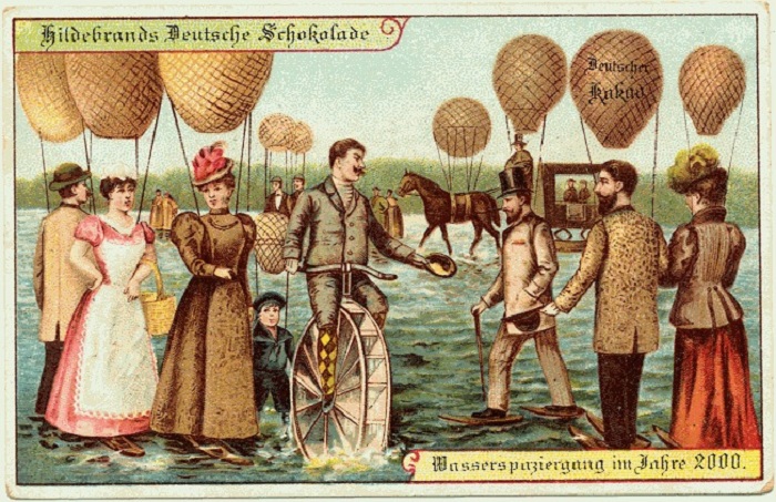 Представления о будущем людей в 1900 году. Прогулки по воде.