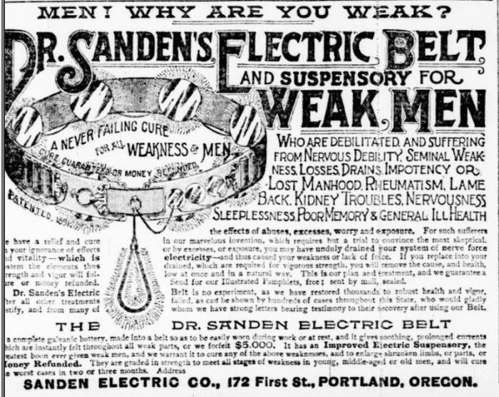 Электрический пояс XIX века, которым мужчины старались «подзарядить» причинные места.