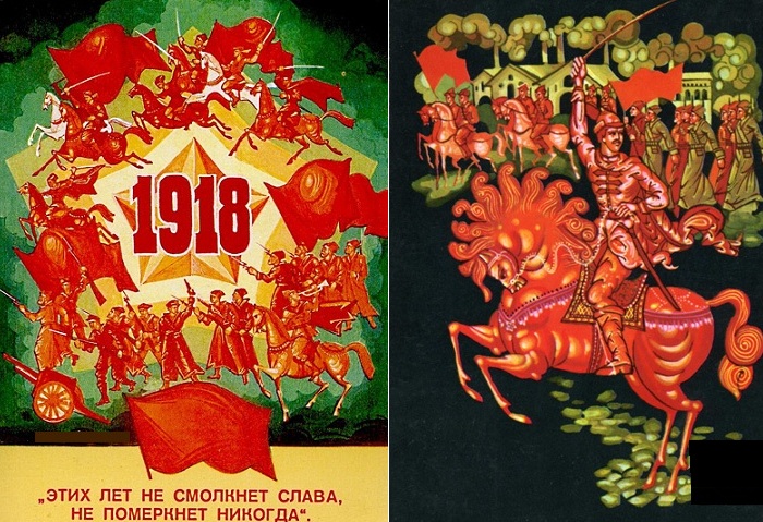 Открытки, выпущенные к дате празднования Дня Красной Армии.
