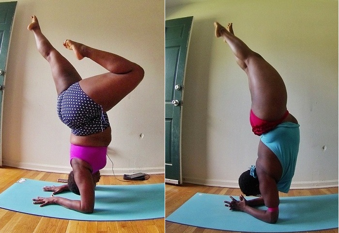 Девушка с «размером плюс» - нестандартный инструктор по йоге.
