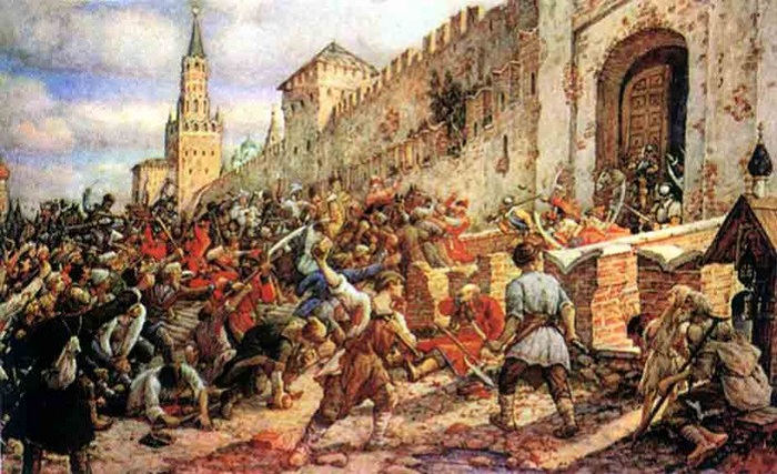 Соляной бунт, во время которого был убит Леонтий Плещеев. | Фото: img0.liveinternet.ru.