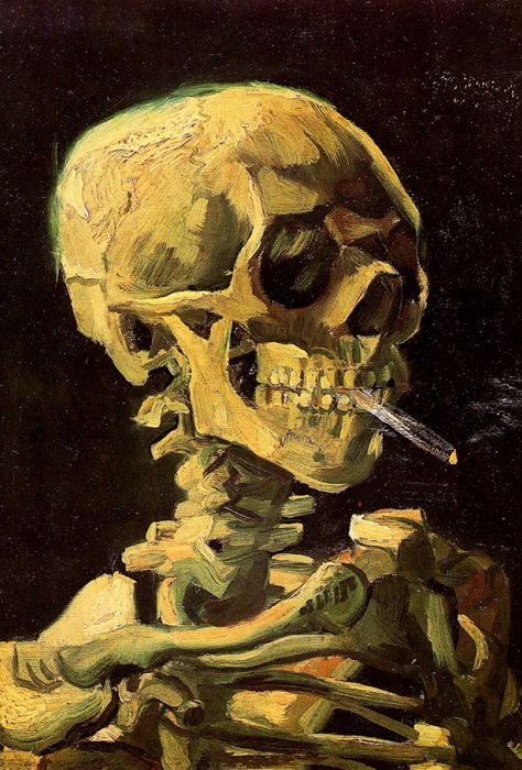 «Череп с сигаретой», Ван Гог.
