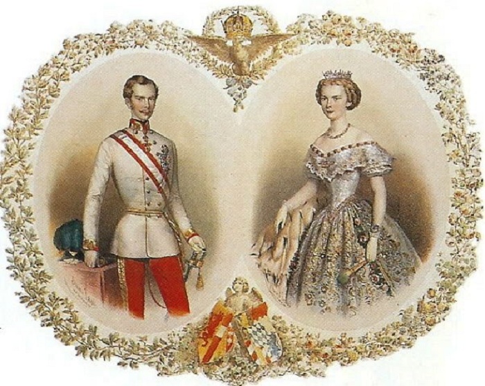 Любовный союз Франца Иосифа и Елизаветы Баварской.