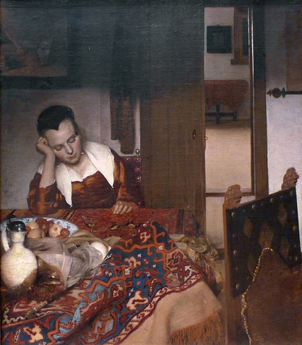 Горничная спит. Ян Вермеер, 1656-1657 гг. | Фото: news.artnet.com.