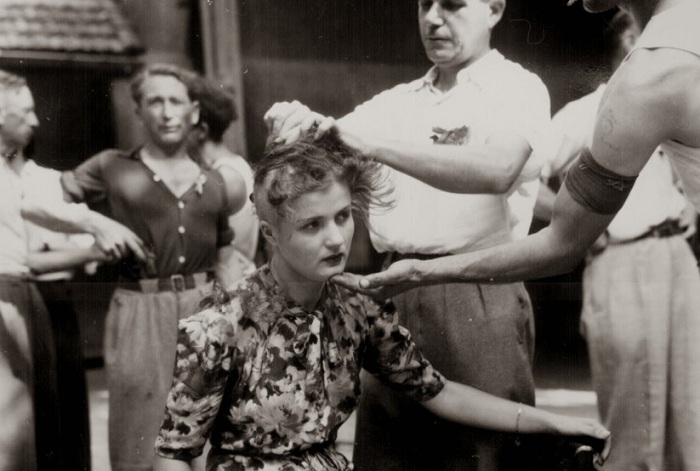 Француженкам сбривали волосы на голове за связи с нацистами.