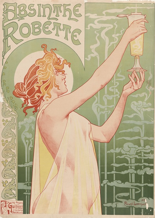Плакат с рекламой абсента, 1896 год. | Фото: allday.com.