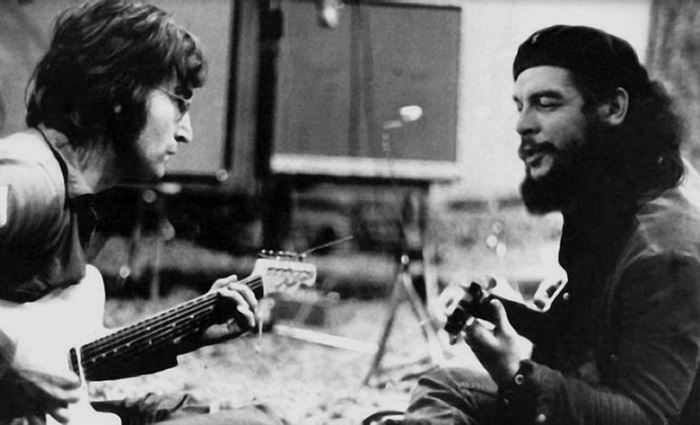 Фейковое фото Джона Леннона и Эрнесто Че Гевары. | Фото: forums-su.com.