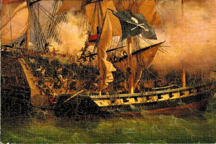 Пиратский корабль, Ambroise-Louis Garneray, около 1800 г. | Фото: blogs.porti.ru.