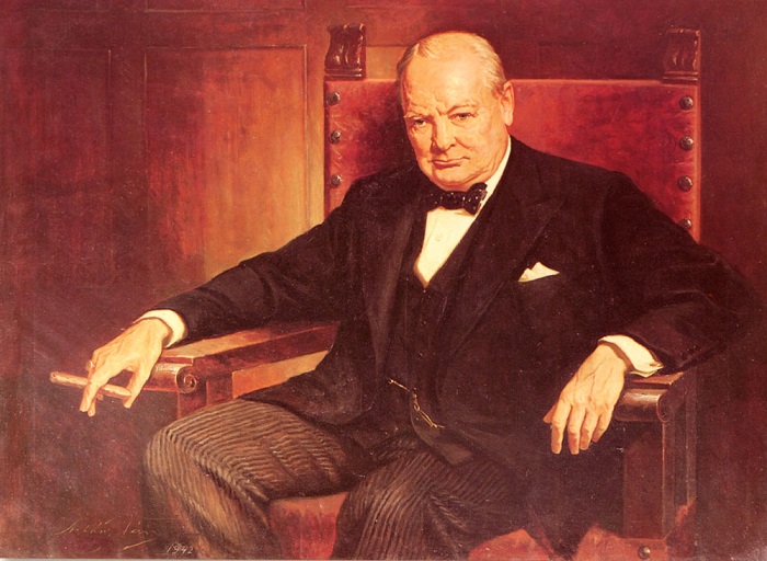 Уинстон Черчилль - премьер-министр Великобритании, политический деятель. | Фото: classicartpaintings.com.