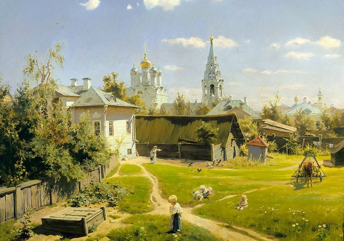Московский дворик. В. Д. Поленов, 1878 год. | Фото: cdn.gdz4you.com.