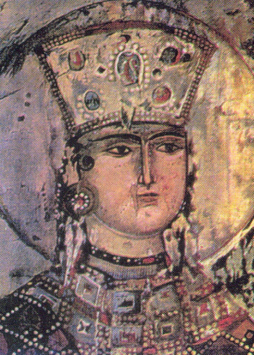 Царица Тамара. Фреска из монастыря Вардзиа. | Фото: ru.wikipedia.org.