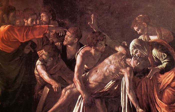 Воскрешение Лазаря. Караваджо, 1609 год.