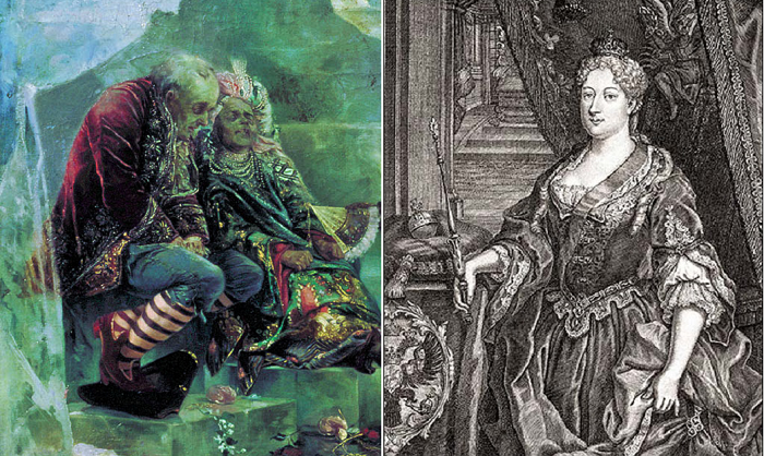 Анна Иоанновна устроила шутовскую свадьбу в 1740 году.