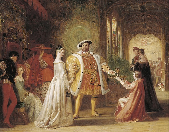 Первая встреча Генриха VIII с Анной Болейн. Худ. D. Maclise, 1835 г. | Фото: turambar.ru.
