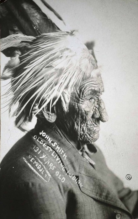 Джон Смит - самый известный индеец-долгожитель. | Фото: rarehistoricalphotos.com.