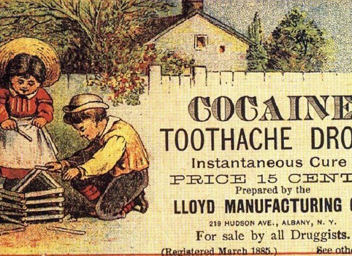 Кокаин как средство от детской зубной боли в XIX веке.. | Фото: colors.life.