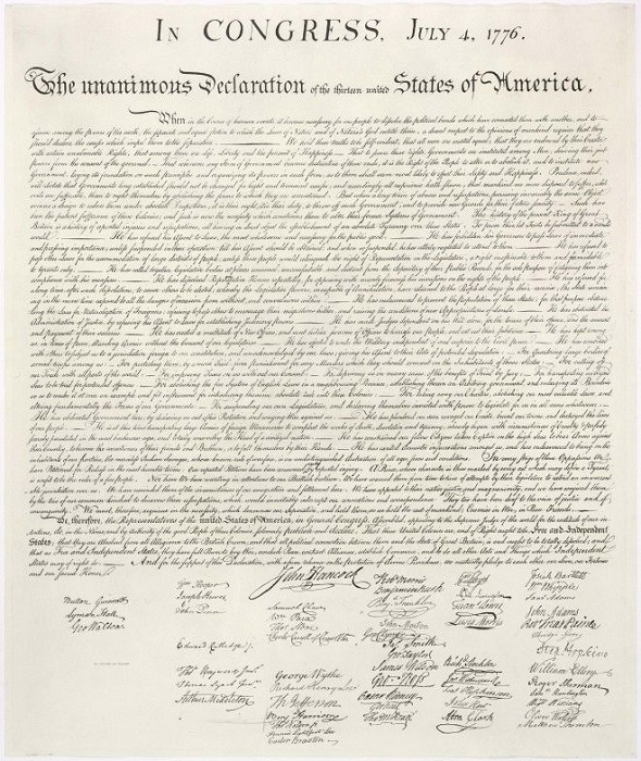 Декларация независимости США 1776 года. | Фото: vse-krugom.ru.