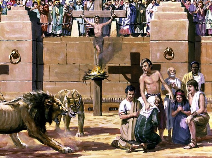 Христиане, отданные на растерзание диким зверям. | Фото: londonru.com.