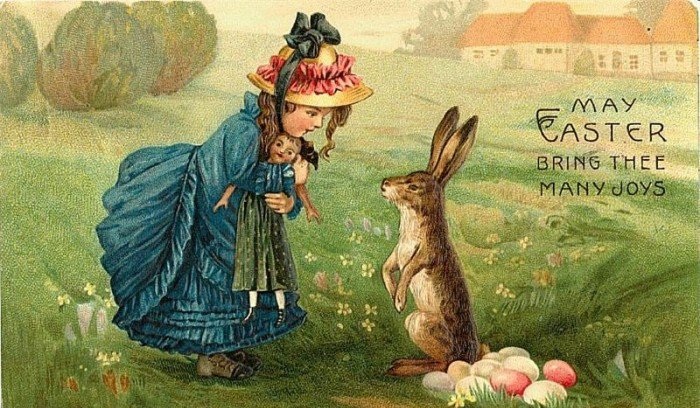 В Европе на Пасху яйца «приносит» кролик. | Фото: s1.babiki.ru.