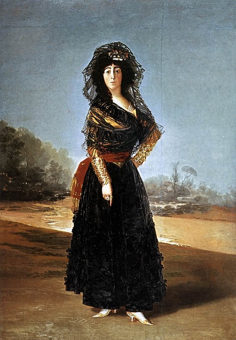 Герцогиня Альба в черном, 1797 год. | Фото: free-photos.biz.