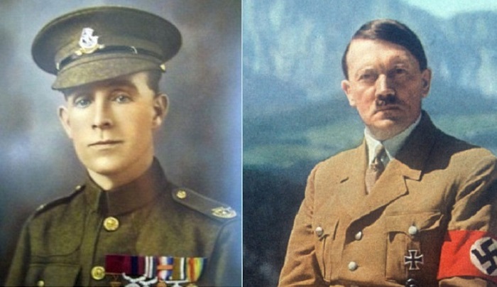 Британский сержант Генри Тенди и немецкий фюрер Адольф Гитлер. | Фото: adm.searchstart.ru.