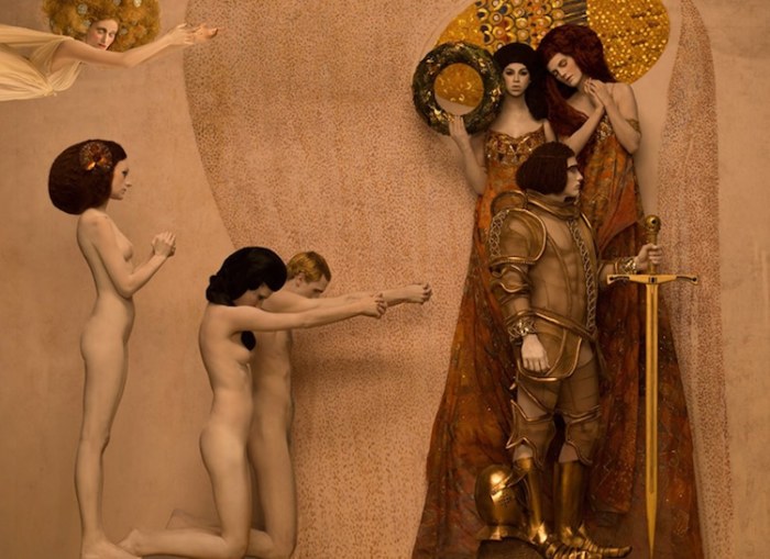 Современная интерпретация работы Густава Климта. | Фото: mymodernmet.