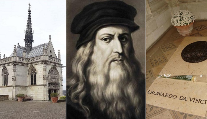 Леонардо да Винчи и часовня Сен-Юбер, где захоронены его останки.