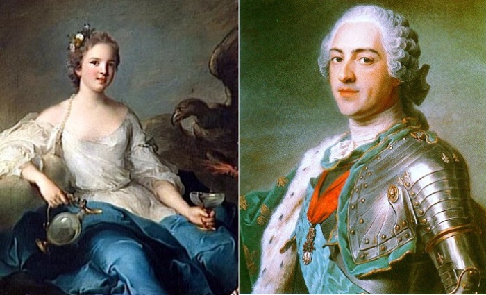 Герцогиня де Шатору и Людовик XV.