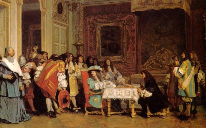 Мольер у Людовика XIV. Жером Жан-Леон, 1863 год. | Фото: artist-gallery.ru.