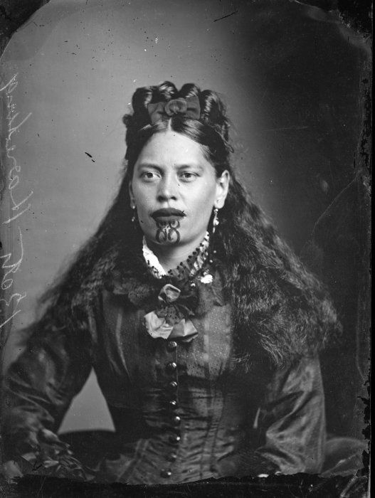 Коренная жительница Новой Зеландии, конец 1870-х гг. | Фото: flashbak.com.
