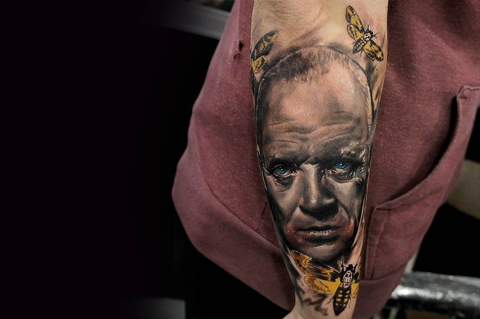 Татуировка с Ганнибалом Лектером.