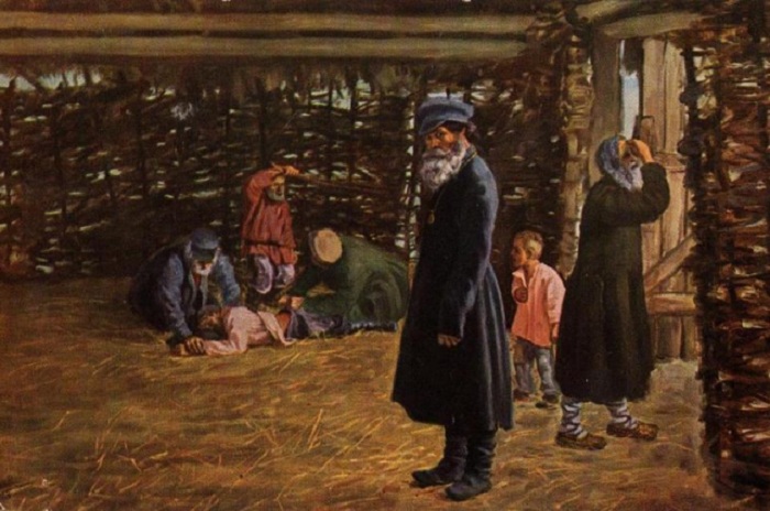 Недавнее прошлое (Перед поркой). Н. В. Орлов, 1904. | Фото: diletant.media.