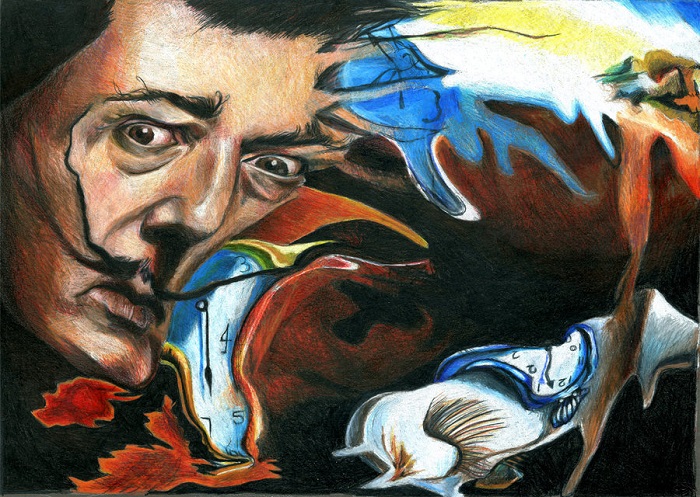 Карикатура на картину Сальвадора Дали «Постоянство памяти». | Фото: img08.deviantart.net.