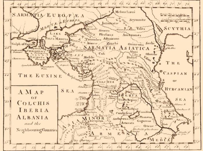 Карта Сарматии. | Фото: fictionbook.ru.