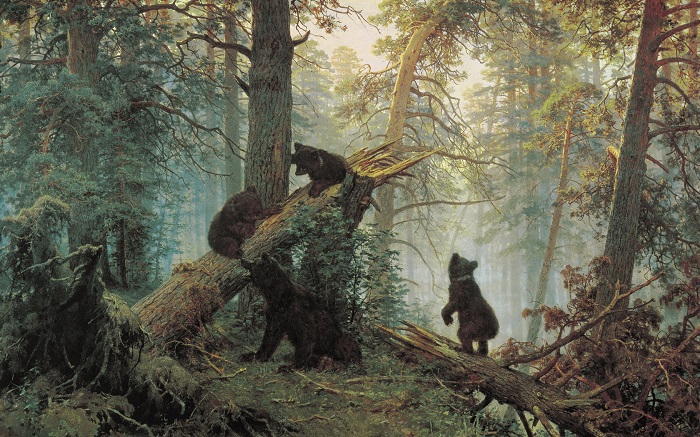 Утро в сосновом лесу. И. Шишкин, 1889 год. | Фото: ru-static.z-dn.net.