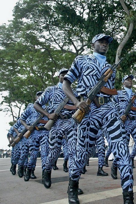 Военная форма солдатов Кот-д’Ивуара.