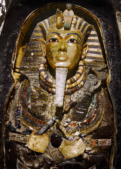 Посмертная маска фараона Тутанхамона.