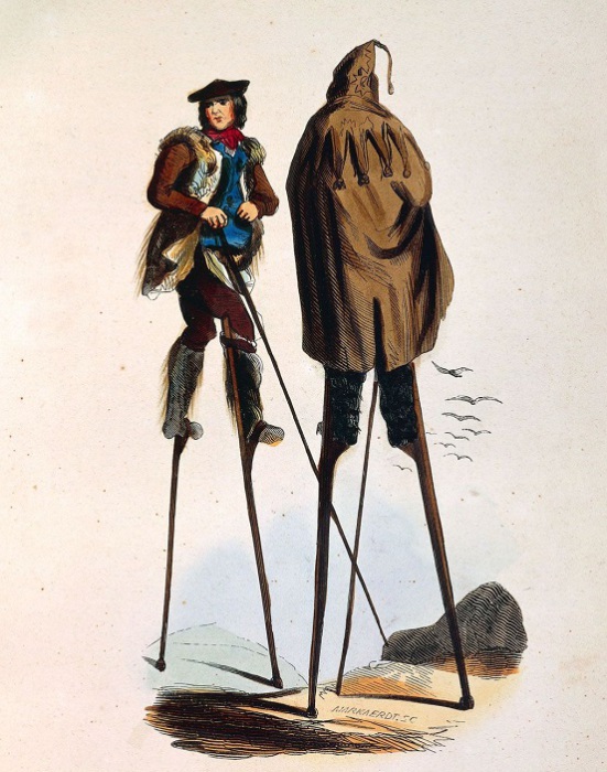 Открытка с изображением ландцев, 1843 год.