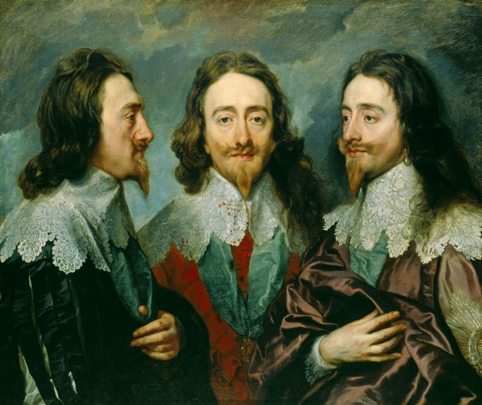 Тройной портрет Карла I. Антонис ван Дейк, 1636. | Фото: cdn.photoholding.com.